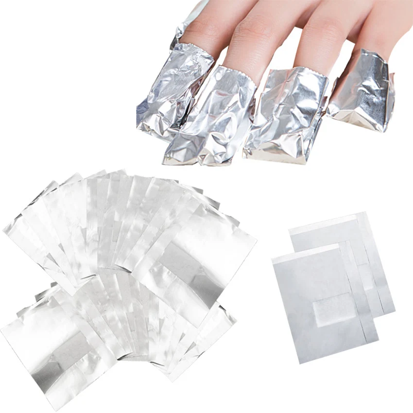 

50/100Pcs Aluminium Foil Remover Wraps with Acetone Nail Art Soak Off Acrylic Gel Nail Polish Removal