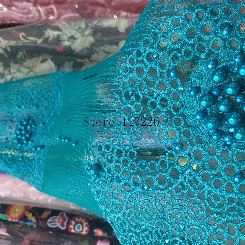 tulle with beads