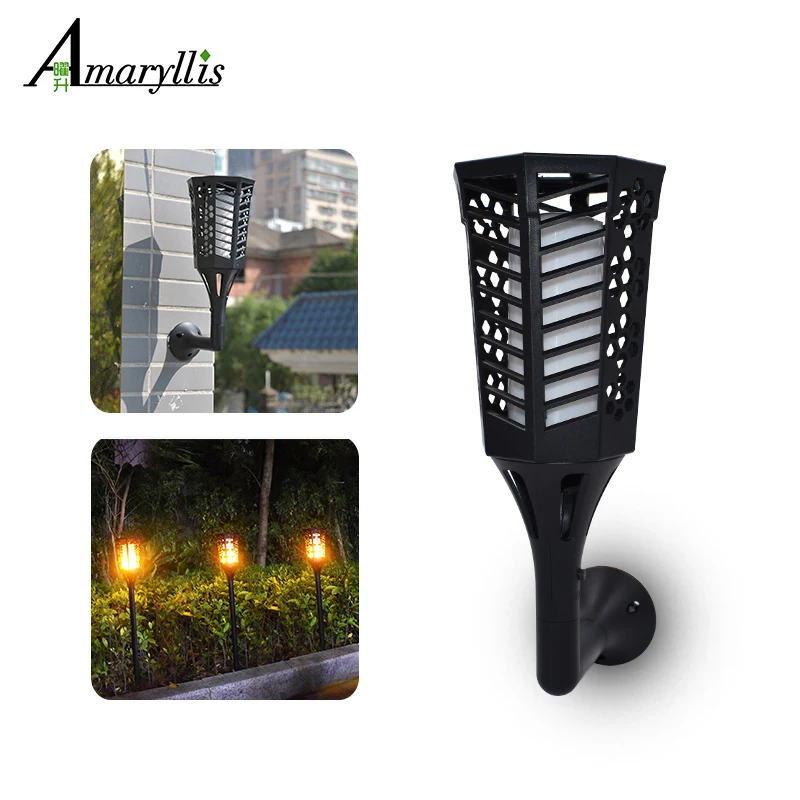 96 LED Solar Torches Light Dancing Flame Lighting Outdoor