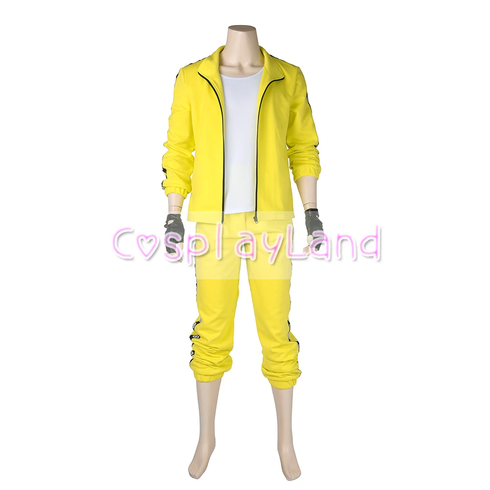  Playerunknown's Battlegrounds Tracksuit Halloween Cosplay Costume PUBG Yellow Tracksuit Custom Made