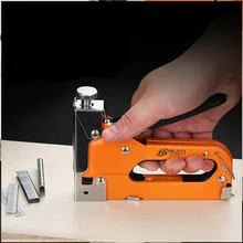 Скобозабивной степлер для гвоздей Многофункциональный скобозабивательный степлер для обивки рук набор пистолета 3-Way с 600 гвоздями