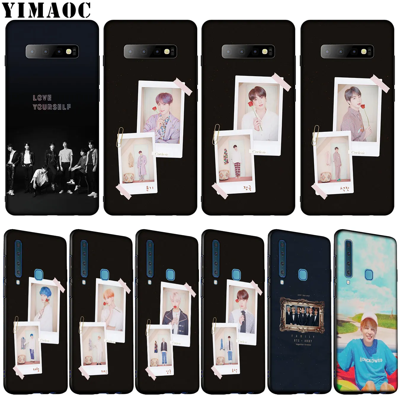 

YIMAOC Rap RM JIMIN JIN SUGA J HOPE V JUNG KOOK Soft Silicone Case for Samsung Galaxy S10 E S9 S8 Plus S6 S7 Edge S10e Cover