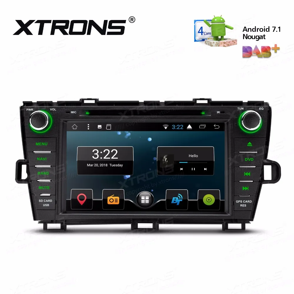 

XTRONS Android 7.1 Digital Multi Touch Screen Car DVD Player GPS DAB Radio for Toyota Prius Right Hand Drive 2009-2011 2012 2013