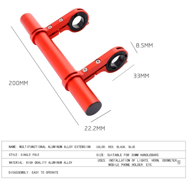 10 см/20 см руль велосипеда алюминиевый сплав MTB велосипед удлинитель держатель лампы кронштейн зажим велосипедный руль фонарик держатель стенд