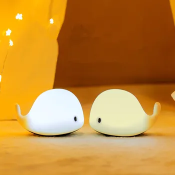 

Ins Hot Cute Dolphin Whale Led Night Lights Colorful lights USB Rechargeable Bedside Decoration Lamp Children Gift Night Lamp