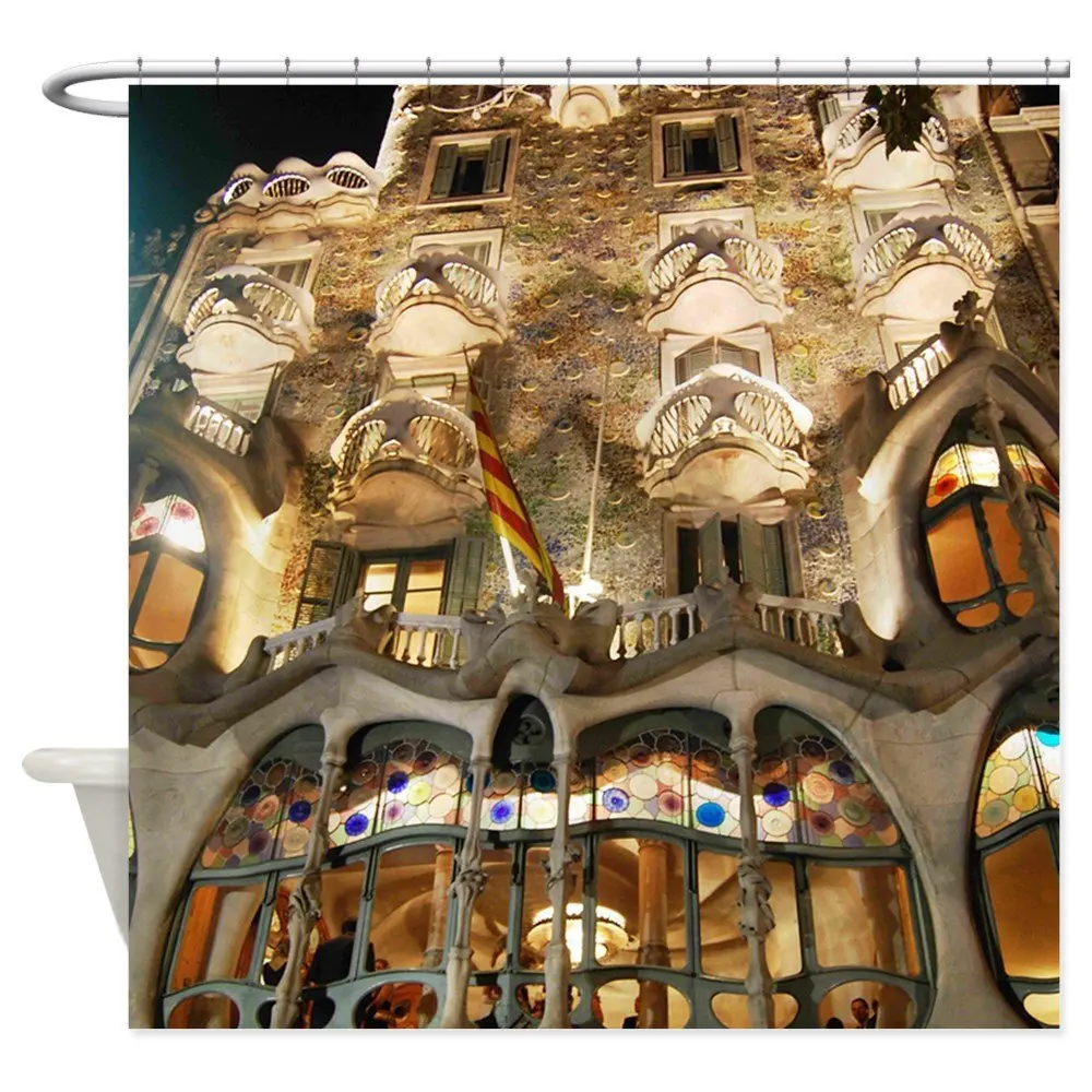 

Casa Batllo By Gaudi Decorative Fabric Shower Curtain