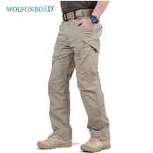 Wolfonroad calças táticas ix9, calças masculinas para uso ao ar livre, exército, combate, acampamento, trilhas, caça, calças militares, multi bolsos