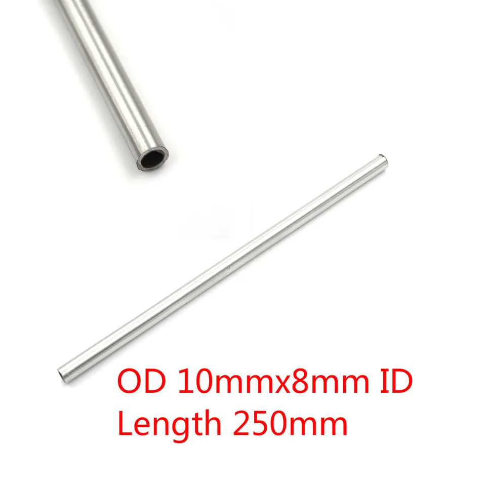 Length 250mm Raw Materials / 1PC 304 Stainless Steel Capillary Tube Tool OD 10mm x 8mm ID