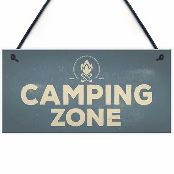 

Meijiafei Camping Zone Caravan Signs And Plaques Novelty Chic Mum Dad NAN Sign For Her 10" X 5"