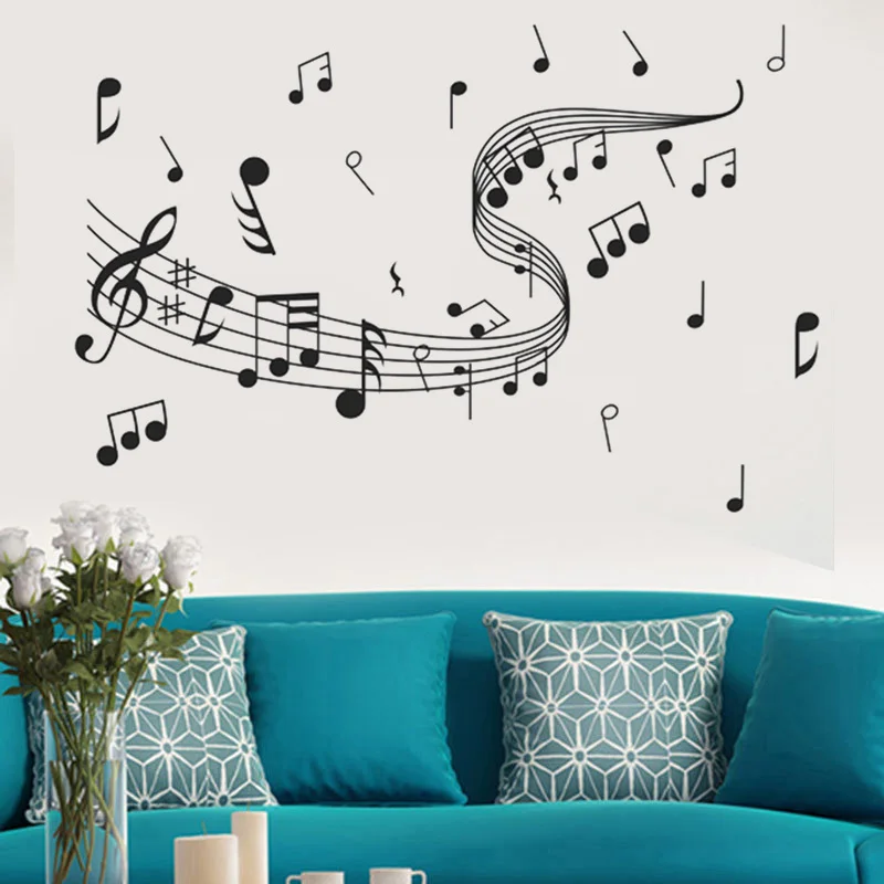 105cm Fashion Removable Music Notes Band Room Home Wall Stickers Decals Vinyl DIY Decor Art