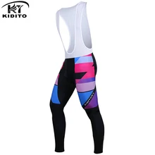 KIDITOKT зимние термофлисовые велосипедные комбинезоны, противоскользящие брюки для велоспорта, мужские противоударные спортивные штаны для велоспорта