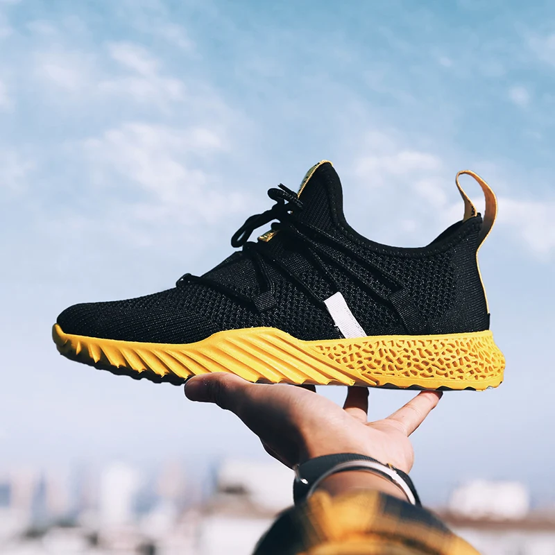 2019 Мужская обувь Beathable Air Mesh Повседневная Слипоны мужские носки теннисные