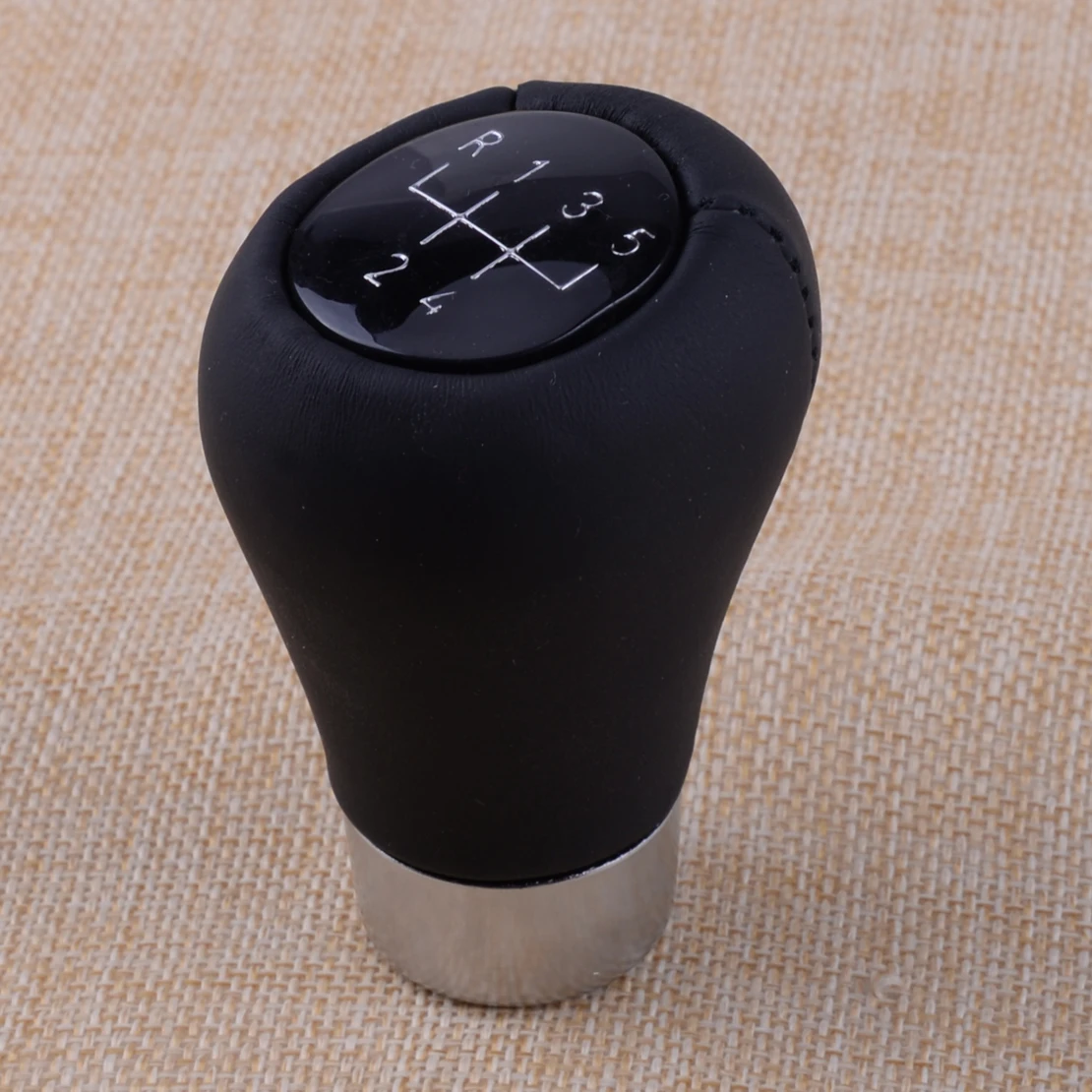CITALL 5 Speed Car Gear Lever Shift Knob Black Leather Fit for BMW 1 3
