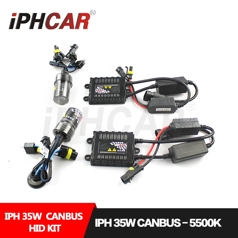 

Free Shipping IPHCAR Universal 35W 5500k Xenon Bulb Ballast with Cambus Conversion HID KIT AC Car Headlight Fog Light DRL