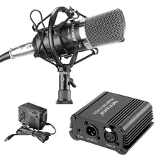 Neewer NW-700 конденсаторный микрофон+ 48V Phantom Мощность+ подвесом+ анти-ветер пены Кепки Мощность кабель