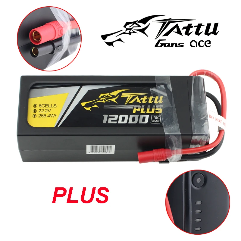 Аккумулятор TATTU PLUS 12000 мАч 15C 22 2 в 6S1P 6S FPV Lipo с разъемом AS150 для радиоуправляемого