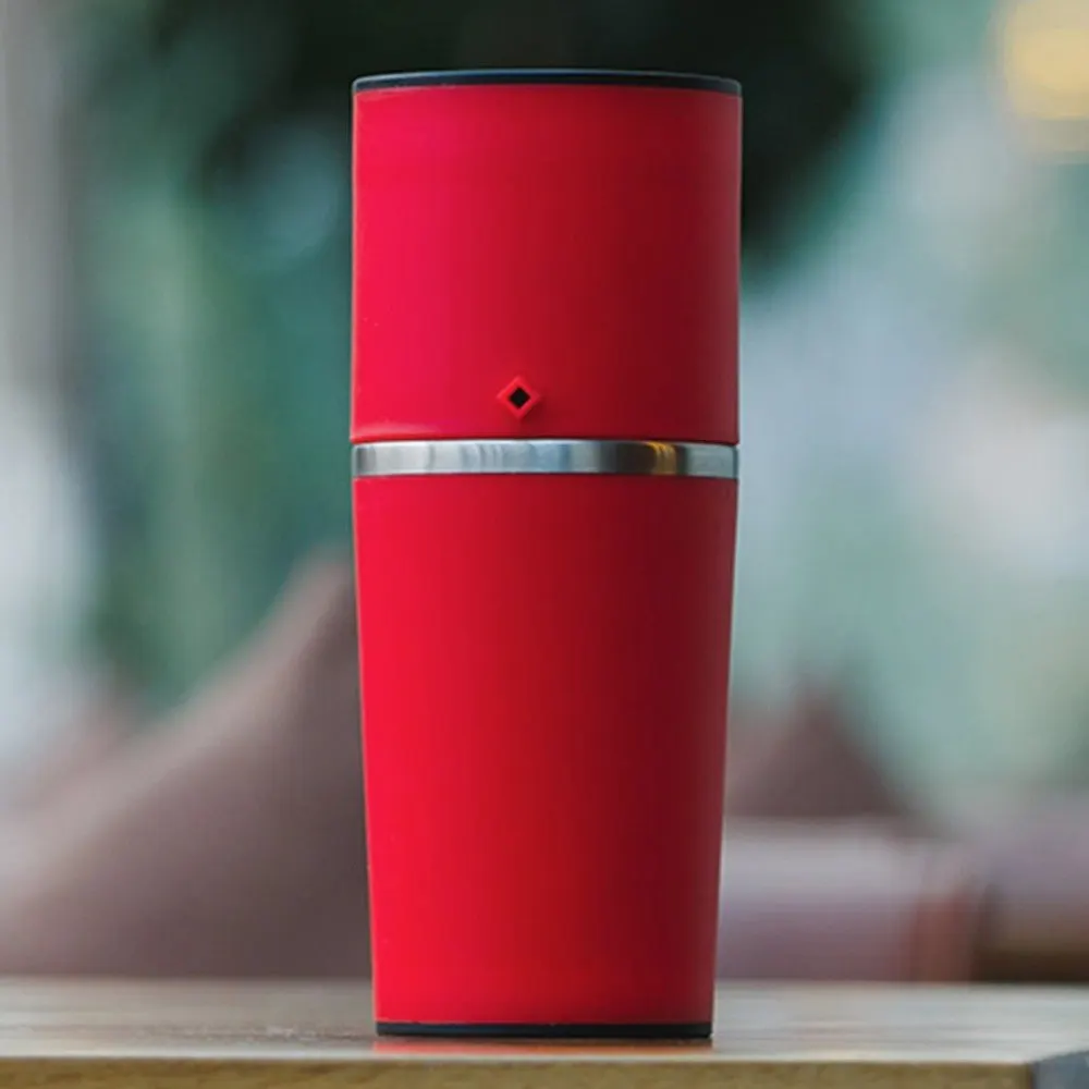 

Mini Portable Coffee Machine Red Coffee Maker Manual Coffee Bean Grinder Multifunctional Coffee Grinder For Camping Hiking