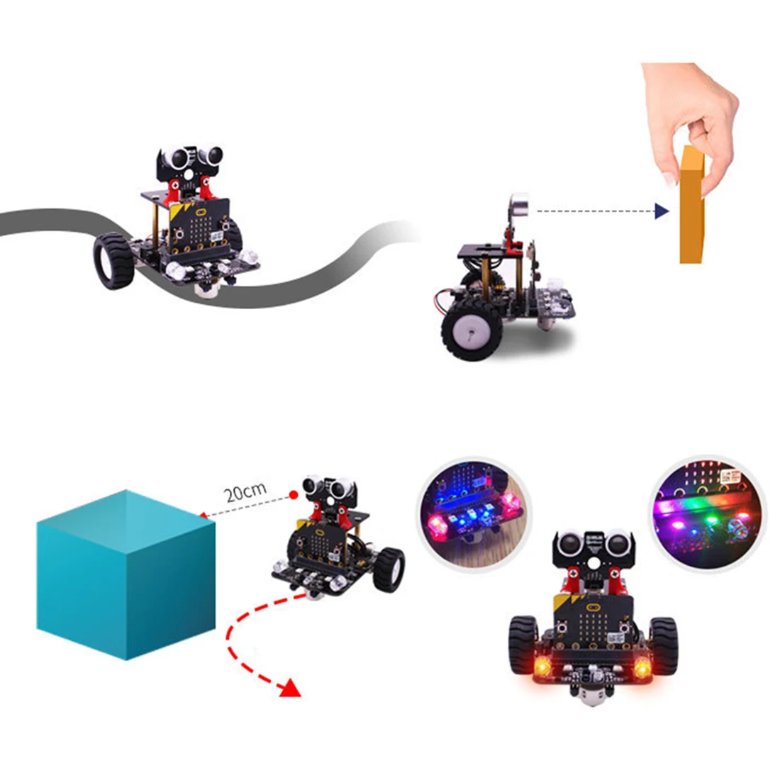 Gráfico do Robô com Bluetooth Robô de Vapor Brinquedo do Carro para Micro: ir e Módulo de Rastreamento Bbc do Bocado sem Mainboard Carro Programável 7 Cheap Brinquedos programáveis