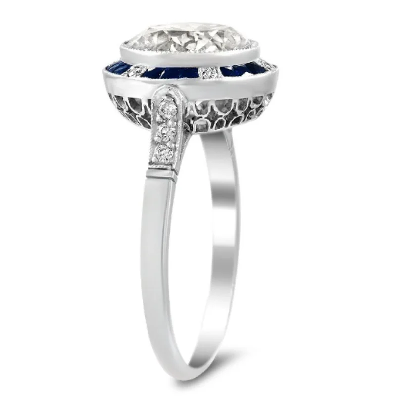 Подлинное серебро 925 пробы навсегда прозрачный синий AAA CZ круглые кольца на пальцы для женщин ювелирные изделия Рождественский подарок