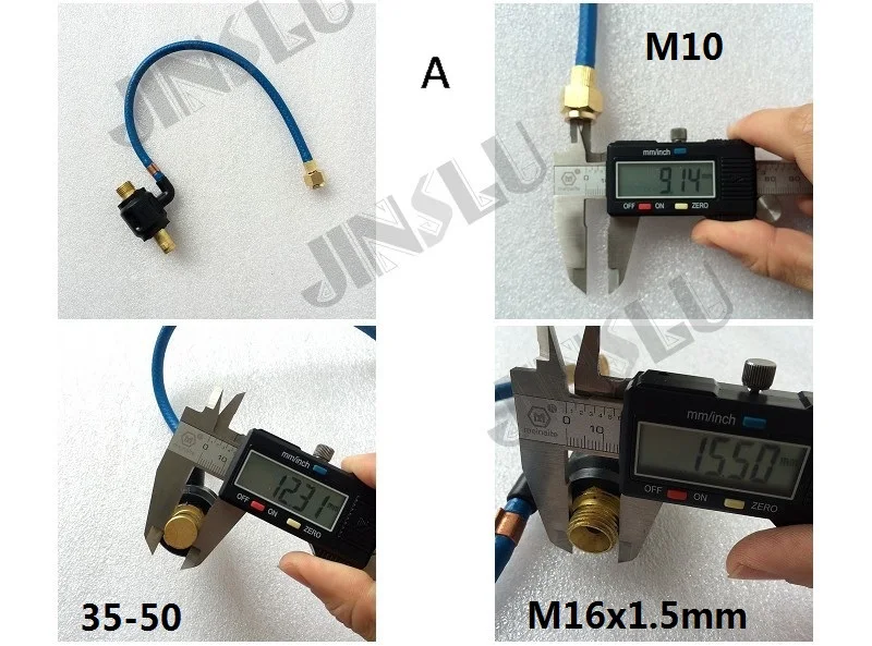 35-50 Dinse M10 M16x1.5mm  Adaptor Quick Connector for Regular Tig Torch Connection A type no torch included for wp 17 18 26