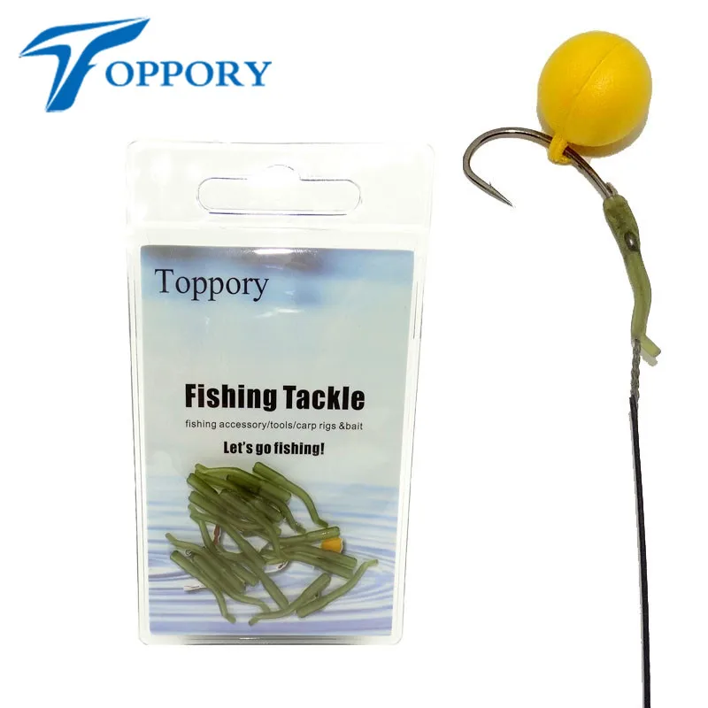 30 50 100pcs/lot carp hook sleeve Fishing Tackle Tube Swivel European