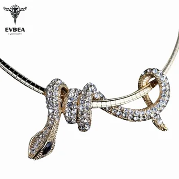 

EVBEA Choker Necklace Snake Pendant For Women Necklaces White Yellow Black Statement Jewelry(free chain)
