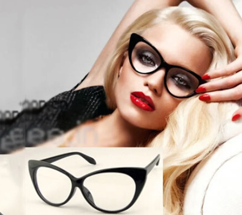 Современный элегантный дизайн кошачьи глаза форма очки оправа для женщин ацетатная оптическая оправа Ретро Пластиковые простые очки 5 цветов