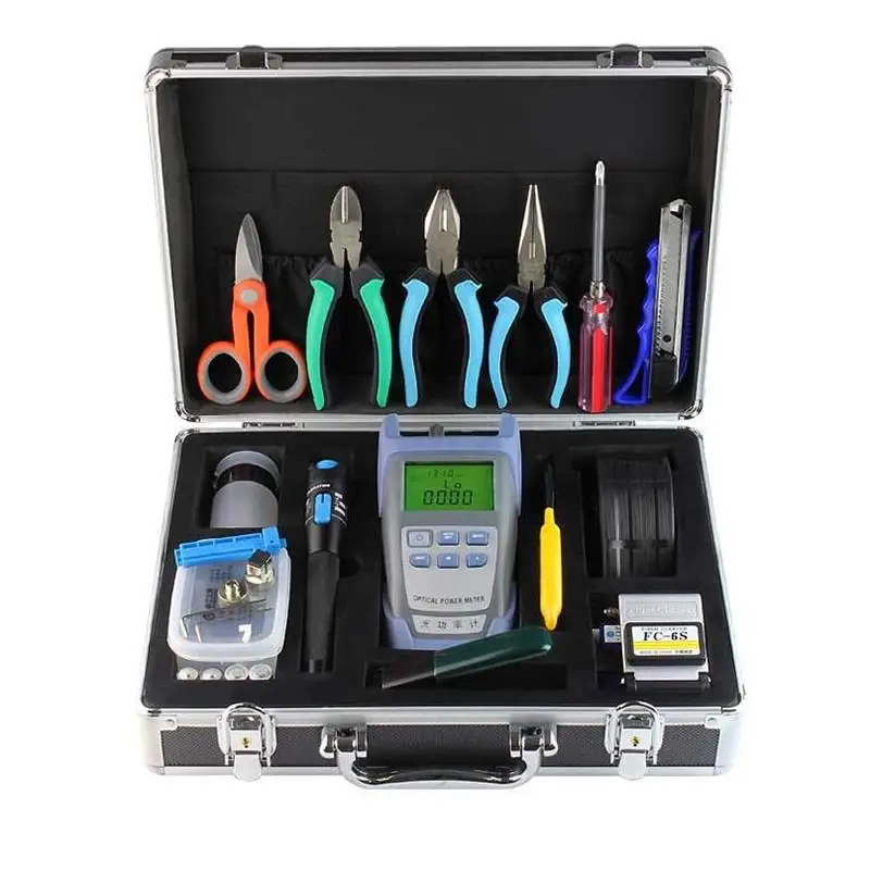 

Factory supply Optical Power Meter Fiber Optical Cable Tester VFL FTTH Tool Kit