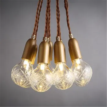 

Vintage Handmade Carved Crystal Glass Bulbs Led G9 Pendant Light for Dining Room Living Room Bar Restaurant Lamps 1484