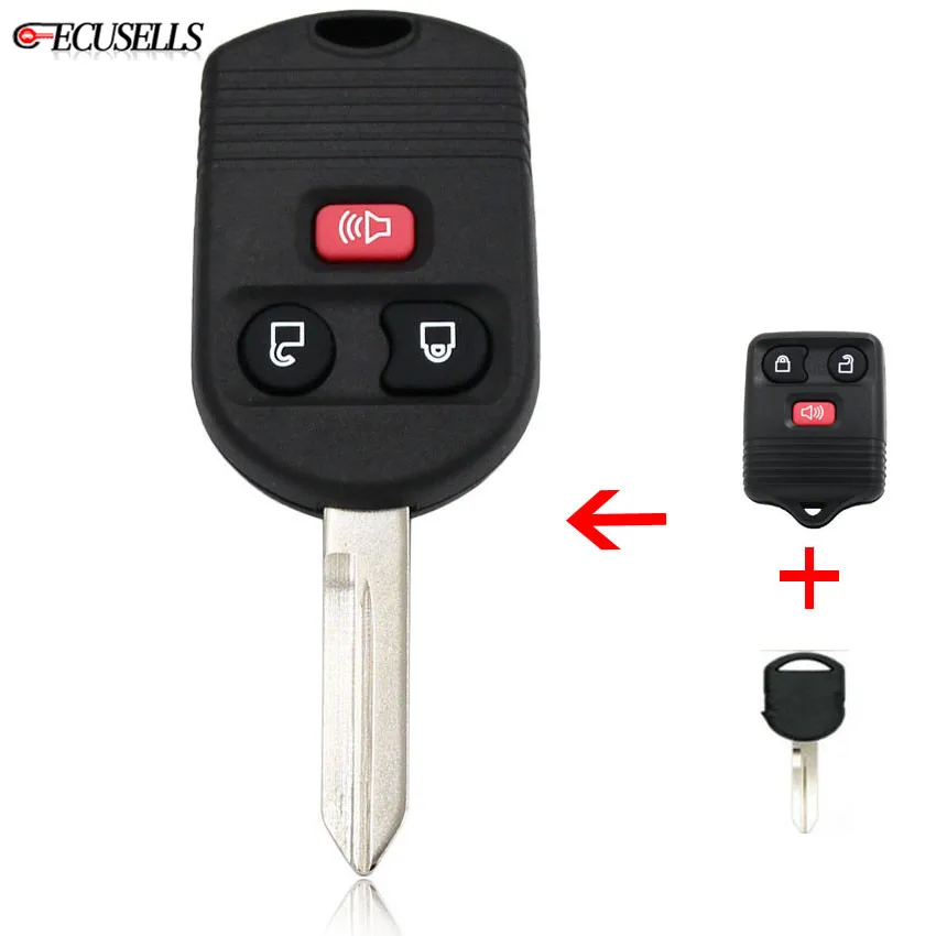 

3 Button Remote Smart Car Key Shell Case for Ford Escape Expedition Explorer Freestar Super Duty Ranger for Mercury for Mazda