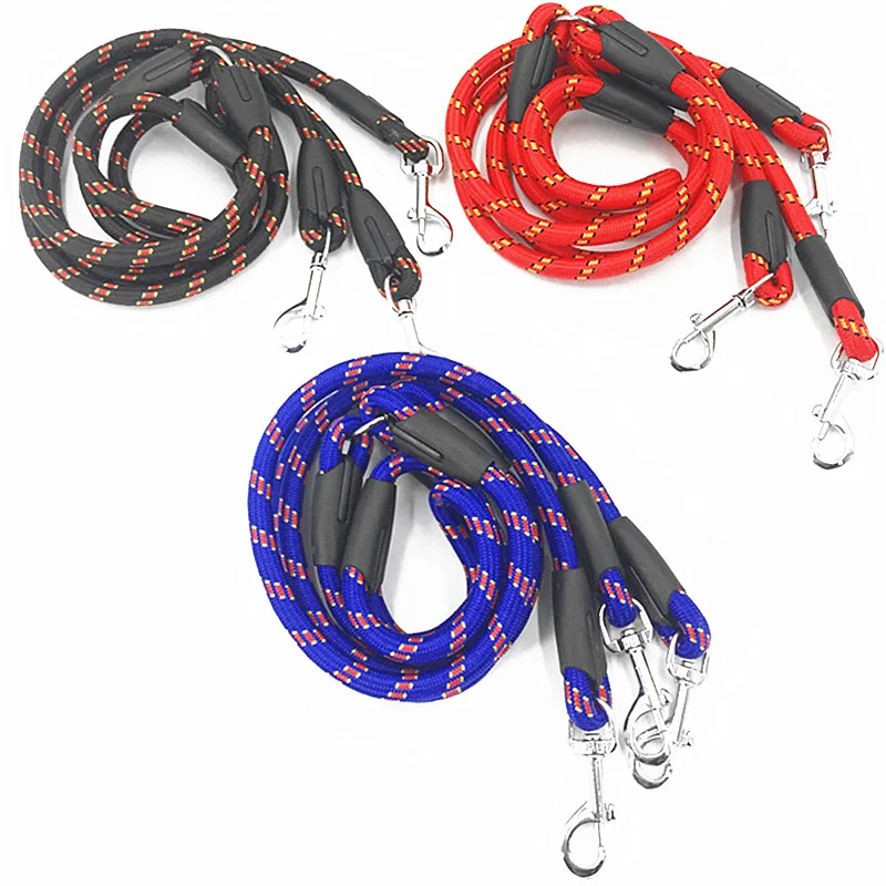 

Nylon Pet Dog Leash Rope With Three Dogs Leash Adjustable Training Lead Strap Rope Traction Harness Lead For Dog Cat Supply30