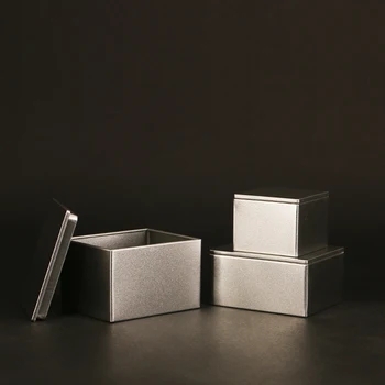 

12 pcs/lot Portable Tea Storage Box For Travel Iron Metal Sealed Cans Solid Color Rectangle Tea Jars Coins Keys Organizer Case