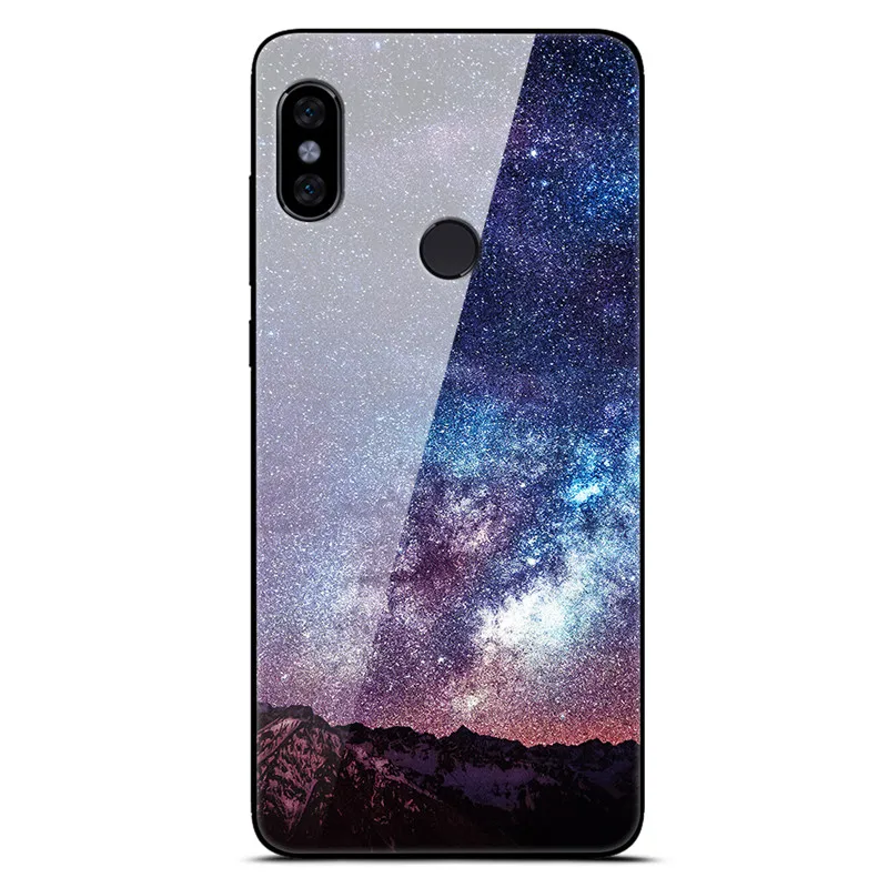 Чехол для Xiaomi Redmi S2 закаленное стекло чехол накладка с планетами космосом
