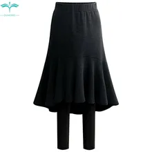 OUMOWEI/Женская юбка высокого качества; сезон осень-зима; Новая облегающая юбка брюки однотонные с высокой талией; тонкая юбка с хвостом