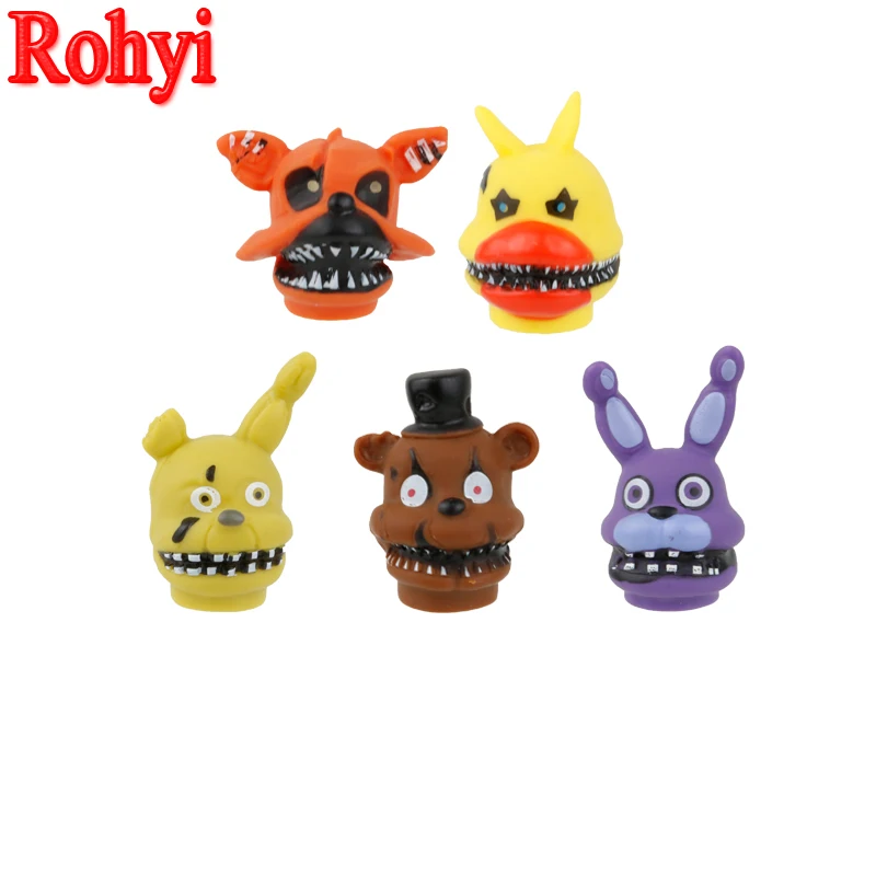 

Rohyi Five Nights At Freddy's Action Figures Set FNAF Foxy Chica Bonnie Freddy Fazbear Sister Location Finger Fingertip Toys