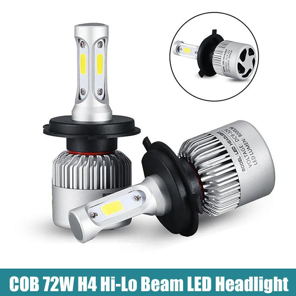 2 шт. H15 H4 LED H7 H11 H1 H3 9006 HB3 C6 авто фар 72 Вт 7600LM высокая низкая луч автомобилей лампы белый 6000 К лампы