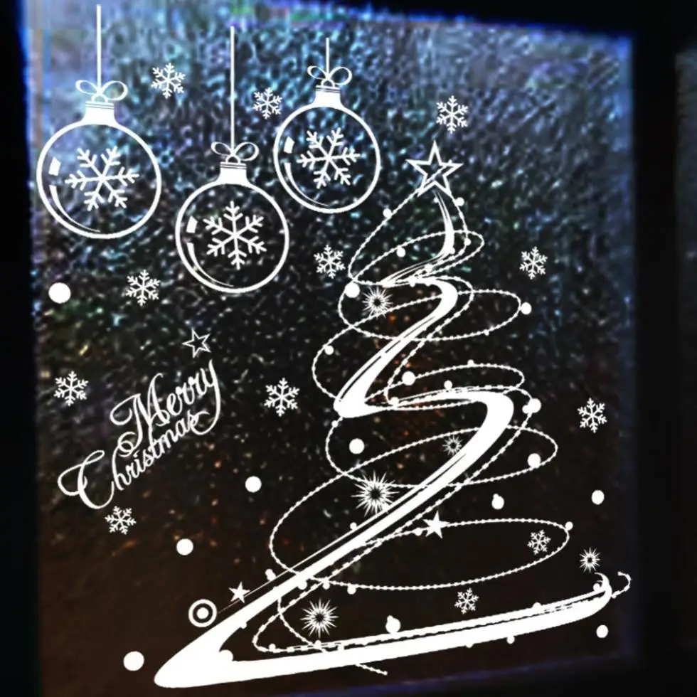 xmas decal flowers christmas decorations shop window home window window christmas decorations