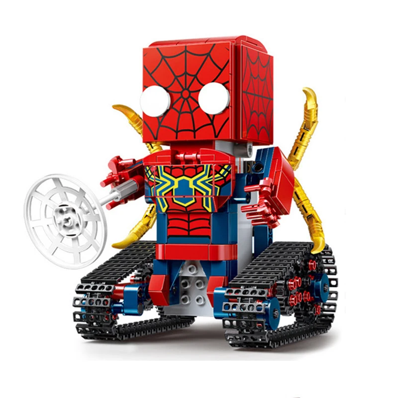 

Diy Marvel Spiderman Motor Power Function Remote Building Blocks Control Walking Robot Model Toys Compatible with Legoingly Gift