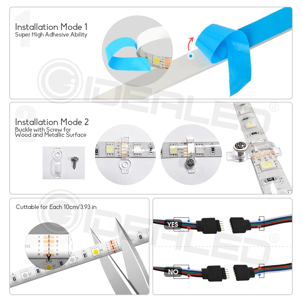  ZIGBEE RGB LED Strip ZIGBEE RGBW LED Controller Dimmer DC12V 24V Waterproof Tape A Set Compatible A - 32958735125