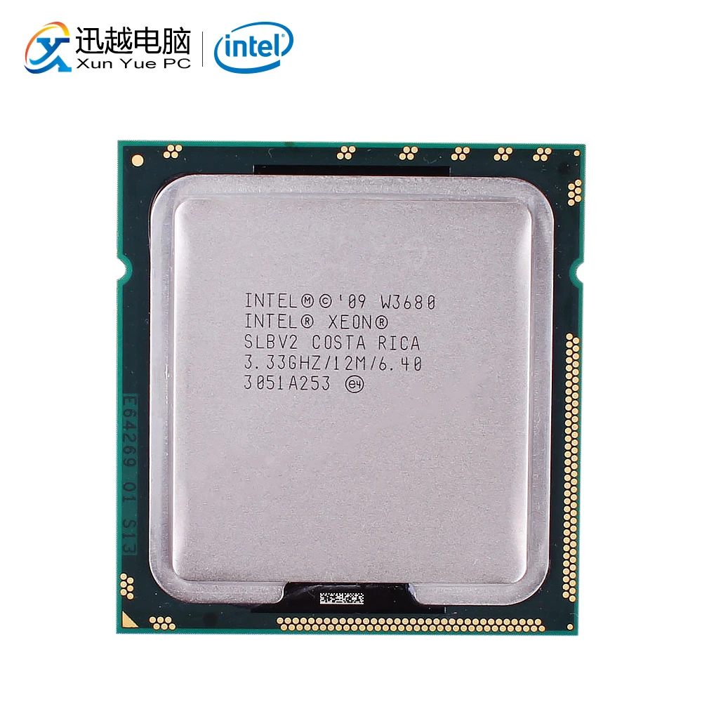 Intel Xeon W3680 настольный процессор шесть ядер 3,33 ГГц Кэш L3 12 МБ LGA 1366 SLBV2 3680 сервер используется ЦП