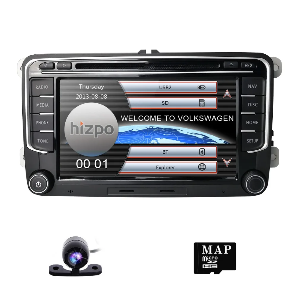 Hizpo лента Авторадио рекордер Автомобильный dvd плеер для Volkswangen POLO 2009 2013 Кролик Skoda