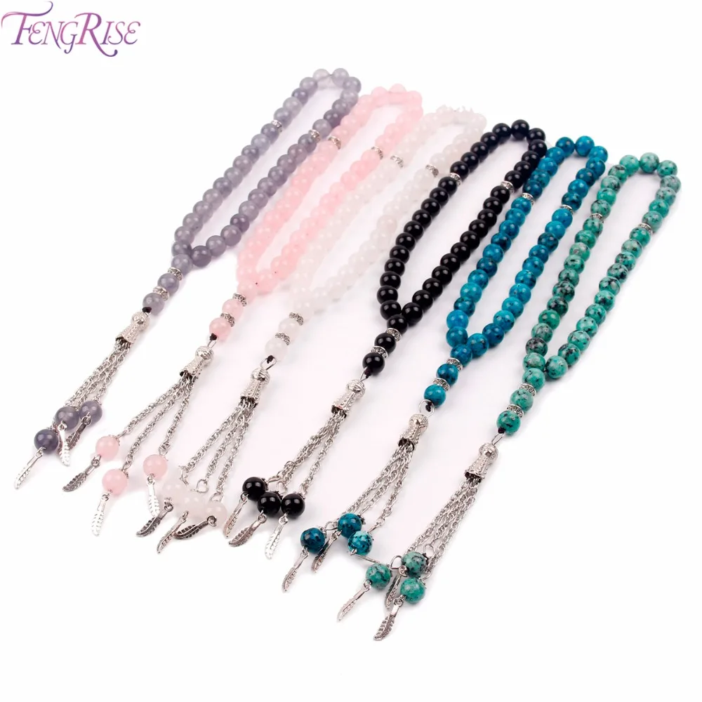 

FENGRISE Crystal Muslim Tasbih Ramadan Prayer Beads Bracelet Rope Chain Charm Misbaha EID Mubarak Ramadan Party Decoration