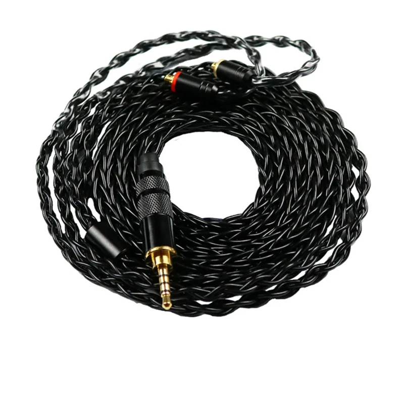 

New diy Upgraded 7N Single Crystal Copper Plated Silver Cable 2.5/3.5/4.4mm Balanced Cable With MMCX/2pin Free Shipping
