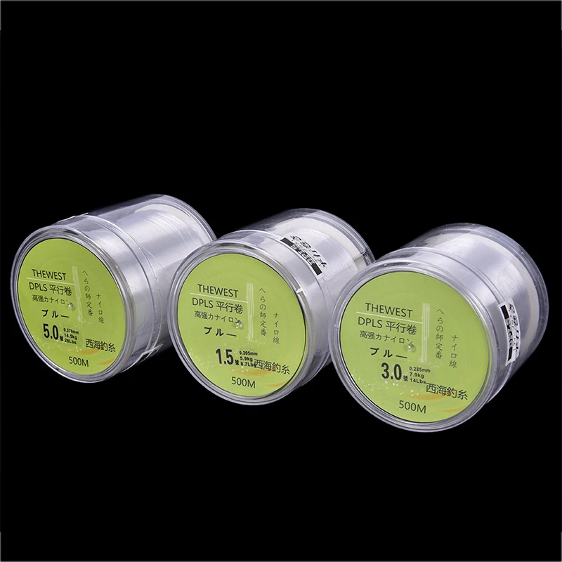 

100% transparent Fishing Line 500M Super Strong Nylon Not Fluorocarbon Non-Linen Tackle Multifilament Fishing