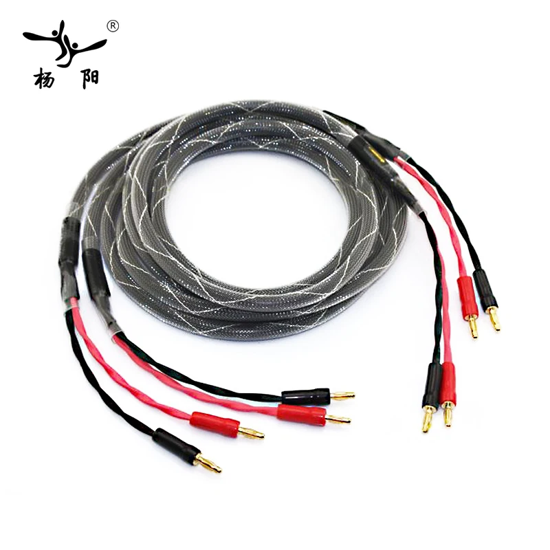 Кабель для динамика YYAUDIO Hifi типа банан с разъемом провод из чистой меди 4N вилками