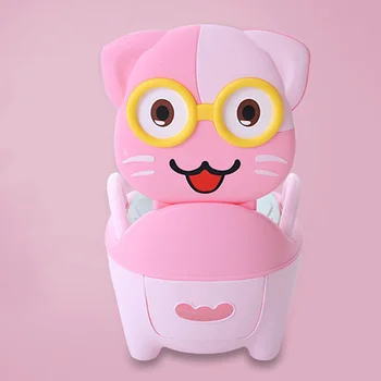 

Cute Cat Baby Toilet Training Potties Portable Convenient Children's Training Pan Toilet Seat PP Cartoon Bedpan for Kids Urinal
