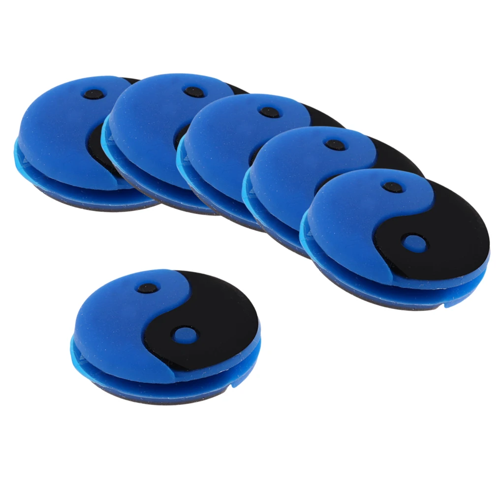6 Pieces Yin And Yang Tennis Racquet Vibration Dampener Damper Tennis Accessories Gifts