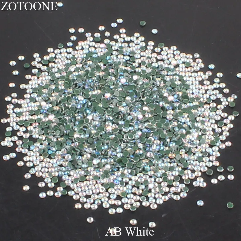 

ZOTOONE Hotfix Flatback Glass White AB Rhinestones Stones For Clothing Nail Art Decoration Iron On Strass Crystals Applique E