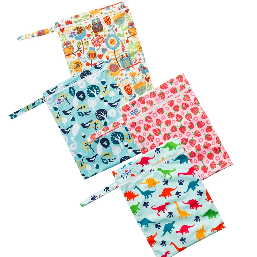 

Babyland Wet Dry Bag Large Size Waterproof Nappy Bag Reusable Diaper Wet Bag Many More Designs Wholesale 10PCS A Parcel