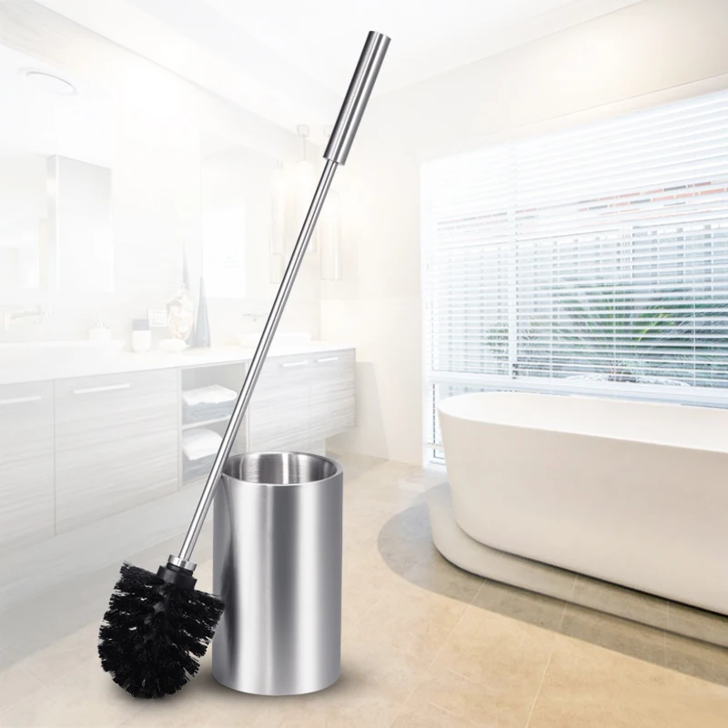 Buy ANHO Long handled Stainless Steel Toilet Brush Set Cleaning Brush with Base